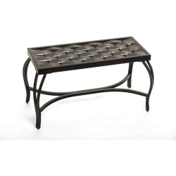 Banc de Jardin Mango Steam, Tissage, Bronze Noir en situation