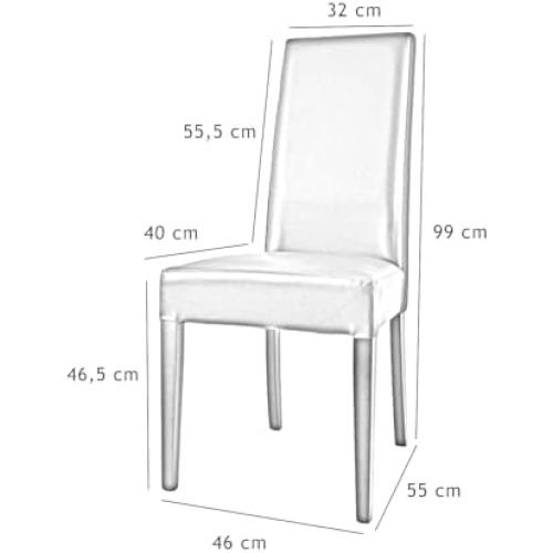 Présentation de Zoom sur 4 Chaises Tommychairs Chiara Bois Hêtre Rembourrées Tissu Ivoire