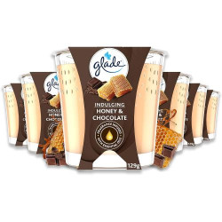 Présentation Bougies parfumées miel, chocolat, lot de 6 Glade