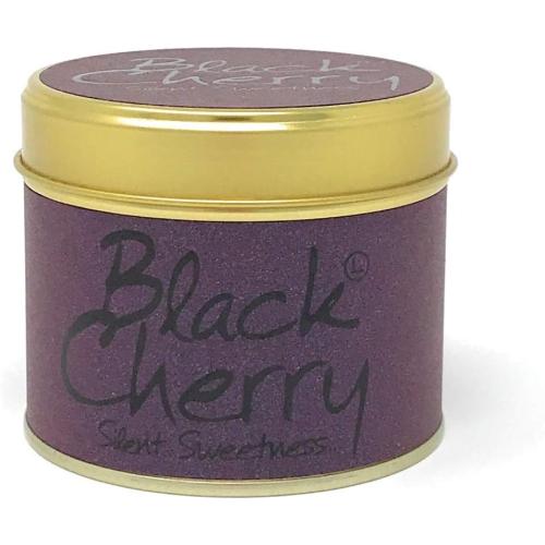 Présentation de Zoom sur Bougie parfumée cerise noire, boîte métal élégante