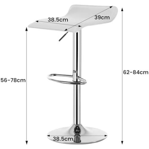 Présentation de Zoom sur Tabouret de Bar WOLTU BH11ws en Similicuir, Réglable et Rotatif