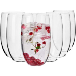 Présentation Krosno Verres Eau Long Drink, Lot de 6, Collection Blended