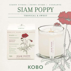 Bougie Kobo Graines, Siam Poppy Parfum Envoûtant en situation