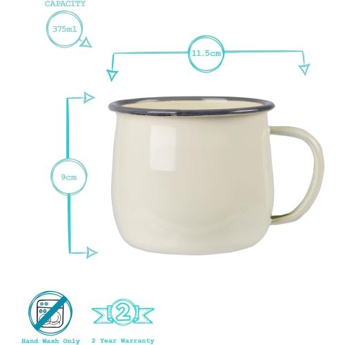 Présentation de Zoom sur Tasses Email Colorées Argon Tableware, Camping, 375ml