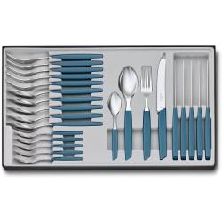 Présentation Victorinox Menagere 24 pièces, Couteaux Tranchants, Bleu