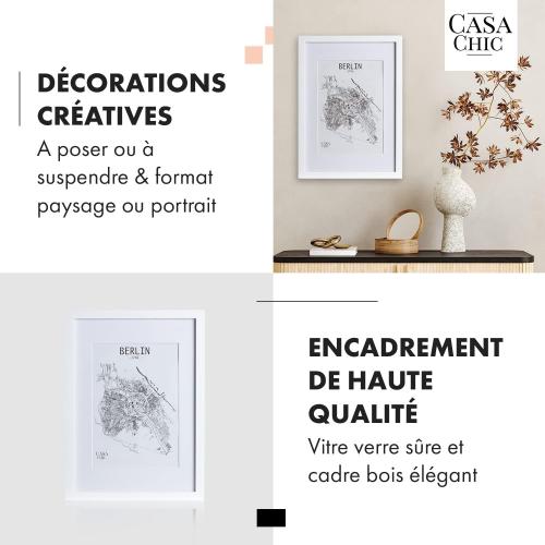 Présentation de Zoom sur Cadre Photo Bois Casa Chic, Décoration Murale Élégante