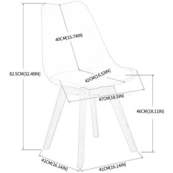 Chaises Scandinaves Rembourrées H.J Wedoo, Noir, Lot 6 en situation