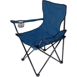 Présentation Chaise Pliante Camping Beek, Porte Gobelet, Beige