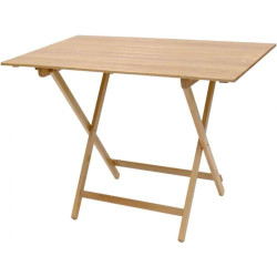 Présentation Table pliante bois naturel, brasserie, camping, jardin