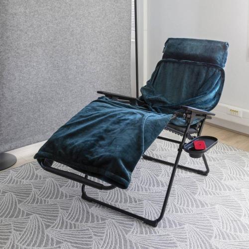 Présentation de Zoom sur Porte Gobelet Lafuma Mobilier Fauteuil Relax Aluminium Noir