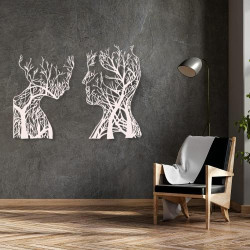 Arbre de Vie en Bois 3D pour Décoration Murale Moderne en situation