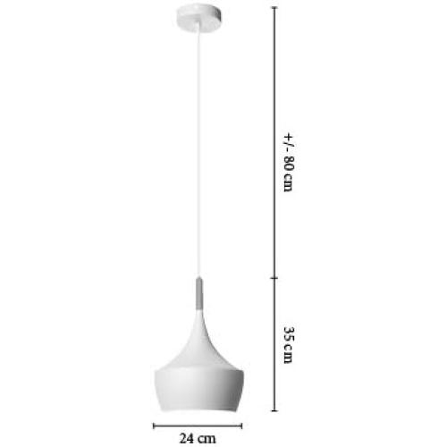 Présentation de Zoom sur LUSSIOL Luminaire Olga, suspension métal bois, blanc naturel