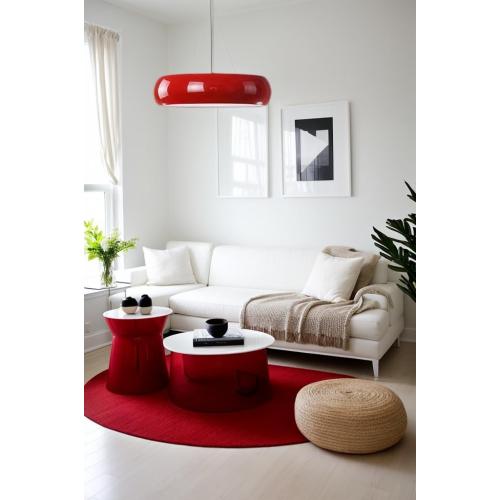 Présentation de Zoom sur Lampe suspendue moderne rouge, luminaire Nordic E27