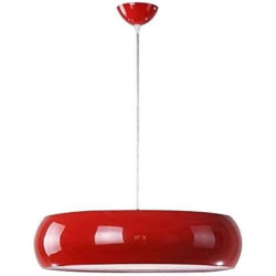 Présentation Lampe suspendue moderne rouge, luminaire Nordic E27