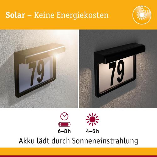 Présentation de Paulmann 95388 Luminaire LED Solaire Noir IP44 en situation