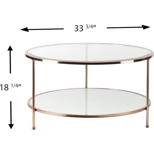 Présentation de Zoom sur Table à cocktail dorée SEI Furniture Risa, design élégant