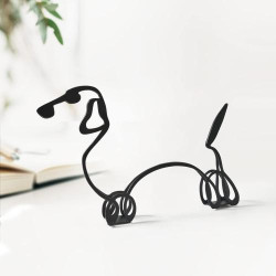 Présentation Sculpture murale métal chien teckel abstrait Amazon Uk