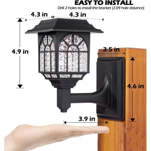 Présentation de Lampes Solaire Extérieur LED Étanches Blanc Chaud, Lot 4 en situation