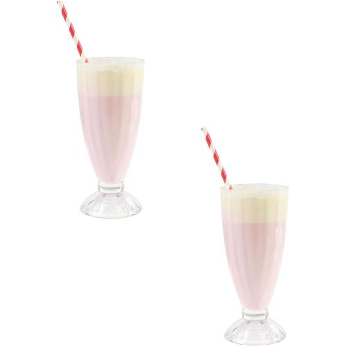 Présentation de Présentation Verres à glace, milkshake, style café américain, lot 2