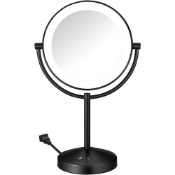 Présentation Miroir maquillage éclairé LED Conair, grossissant x10, noir