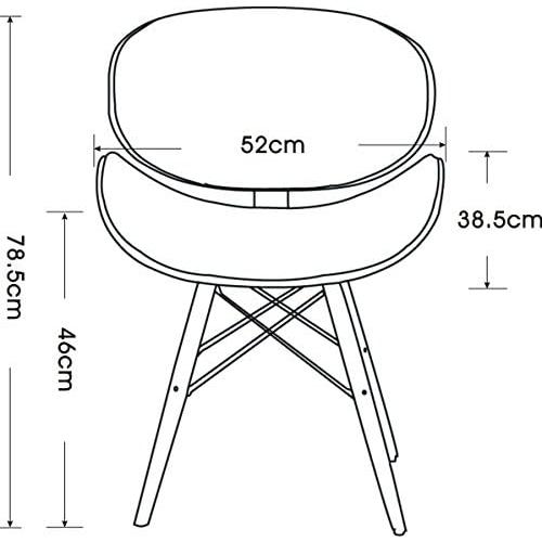 Présentation de Chaise de Bureau Rétro, Simili Cuir Noir, Finitions Noyer, Style Folk en situation