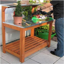 Table de Jardin Habau, Plan de Travail Pratique, Durable en situation