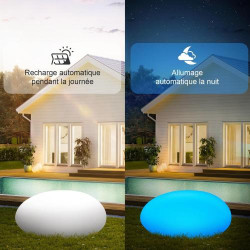 Lampe Solaire Exterieur LED Homdat, 16 Couleurs, IP65 en situation