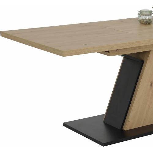 Présentation de Zoom sur Table à Manger Apollo Jeanette, Bois Marron, Design Élégant