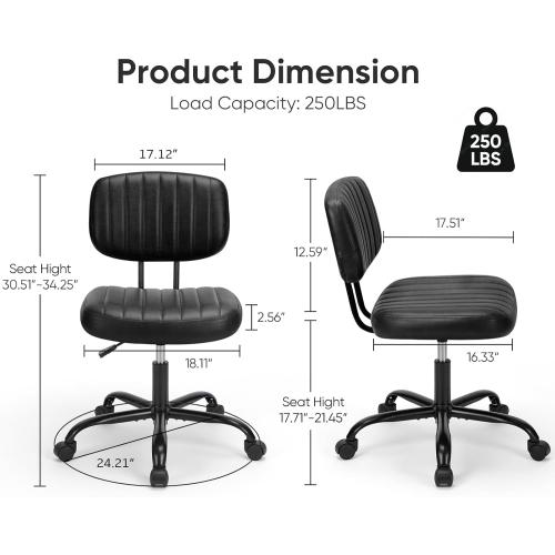 Présentation de Chaise bureau ergonomique noir, soutien lombaire, roulettes 360 en situation