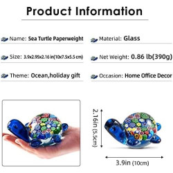 Décoration Intérieure: Figurines Tortue de Mer en Verre Soufflé en situation