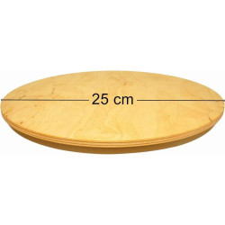 Assiette Lazy Susan Wooden World, rotatif, gâteau, pizza, bois en situation