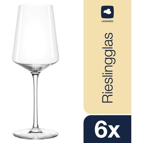 Présentation de Verres Riesling Transparent, Lot 6, Leonardo en situation