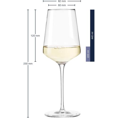 Présentation de Zoom sur Verres Riesling Transparent, Lot 6, Leonardo