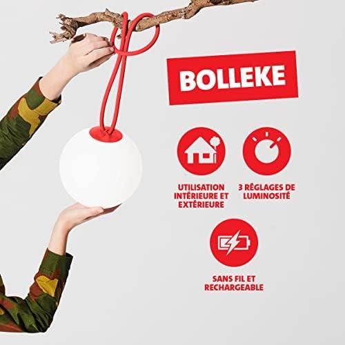 Présentation de Zoom sur Lampe Sans Fil Fatboy Bolleke Rouge : Idéale pour l'Intérieur