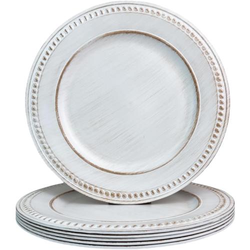 Présentation de Présentation Assiettes rondes en plastique Umisriro, lot de 6, blanc