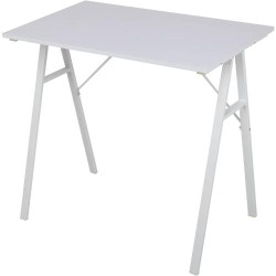 Présentation Table Bureau Moderne Rebecca Mobili, Blanc, MDF Acier