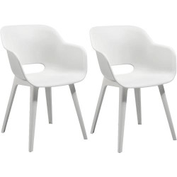 Présentation Chaise Keter Akola, Polypropylène, Couleur Blanc