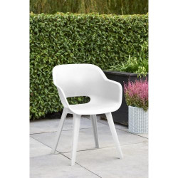 Chaise Keter Akola, Polypropylène, Couleur Blanc en situation