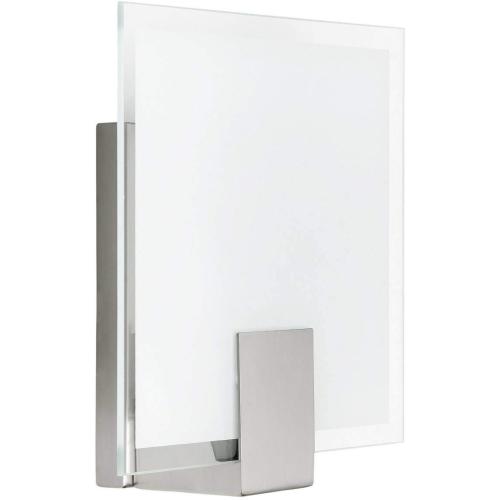 Présentation de Présentation Applique murale carrée fer blanc, lampe Sonian LED