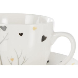 Tognana Iris, Lot 6 Tasses Café, New Bone China, Multicolore en situation