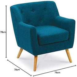 Fauteuil Scandinave LIV en Tissu, Confort Optimal et Design en situation