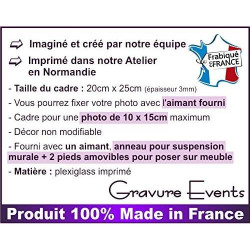 Cadre Photo Aimant Mamie, Cadeaux Originaux Gravure Events en situation