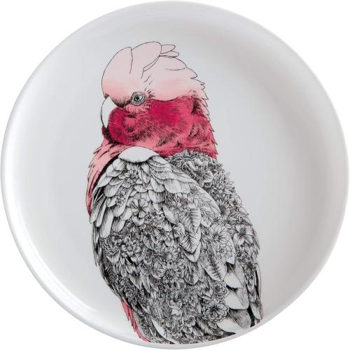 Présentation de Présentation Maxwell Williams Assiette Porcelaine Cacatoes Rose Multicolore