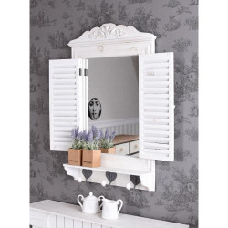 Miroir Mural Shabby Chic Palazzo, Portes Spiegelfenster en situation