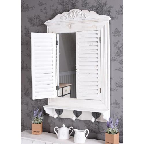 Présentation de Zoom sur Miroir Mural Shabby Chic Palazzo, Portes Spiegelfenster