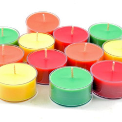 Candeo Candle Bougies Soja Parfumées Jelly Beans, Lot 12 en situation