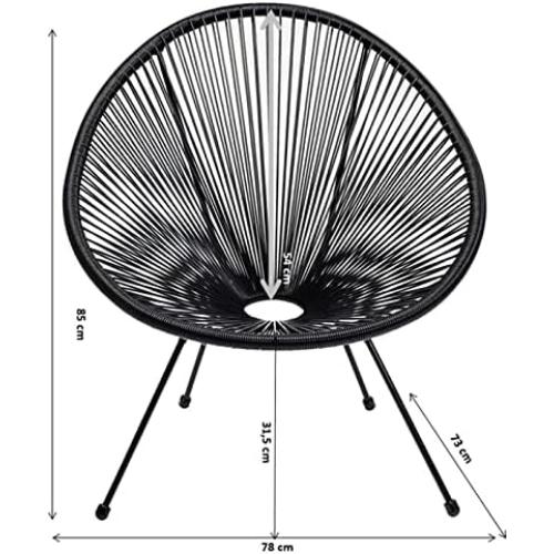 Présentation de Zoom sur Chaise de Jardin Kare Design Acapulco - Fauteuil Relaxation Durable