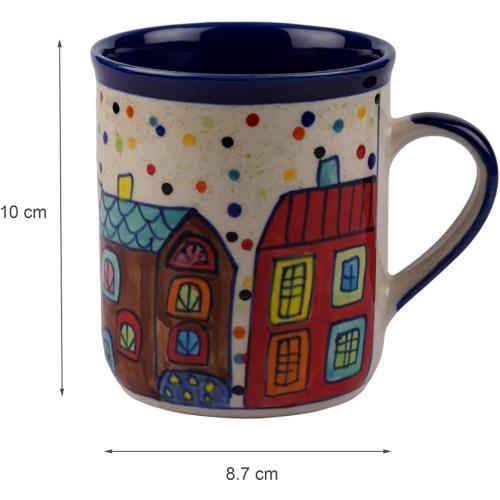 Présentation de Zoom sur Tasse café céramique motif ville multicolore, Gall Amp Zick