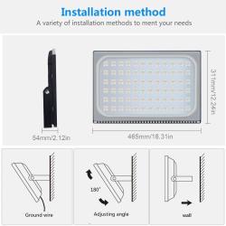 Projecteur LED 100W, 10000LM, Blanc Chaud, IP67 en situation