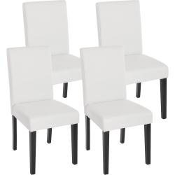 Présentation Chaises de séjour Littau, Simili Cuir Blanc Mat, Lot 4